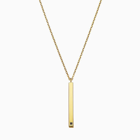 VERTICAL LINEAR YELLOW NECKLACE by jaye kaye x seven50