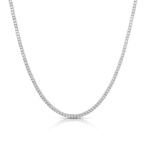 2MM ROUND CUT TENNIS NECKLACE WITH WHITE STONES
