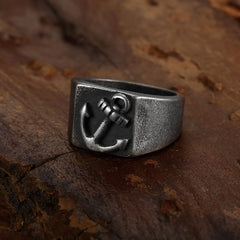 Aged-Rectangular-stainless-steel-anchor-signet-ring-for-men-and-women-by-seven50-2