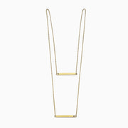 DOUBLE LINEAR BAR YELLOW SCAPULAR NECKLACE, NECKLACES, JAYE KAYE, SEVEN50 GROUP USA - SEVEN-50.COM