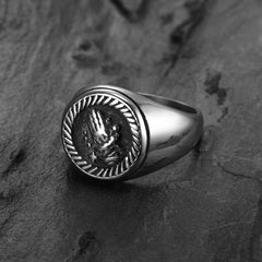 Jewelry-Fashion-Stainless-Steel-Signet-Rings-Round-Praying-hands--signet-ring-for-Men,Pinky-Ring-for-Men--Mens-fashion-Jewelry--Gift-for-Him--Mens-Ring-2
