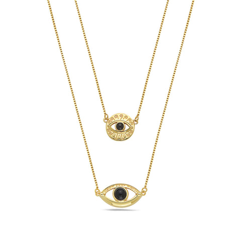 Maor-Luz-x-SEVEN50-18k-Gold-Plated-sterling-silver-black-onyx-evil-eye-scapular-necklce-
