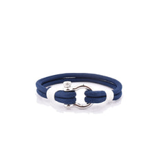 Men'S-Stainless-Steel-Double-rope-Shackle-Black-Cotton-Thread-Bracelets-Souvenir-cuff-hook-bracelet