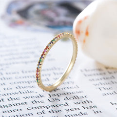 Minimalist-&-Dainty-CZ-multicolor-rainbow-eternity-ring-7-