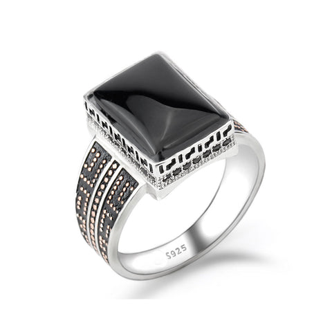 Black Onyx Leaf 925 Sterling Silver Southwest Style Ring handcrafted —  Discovered