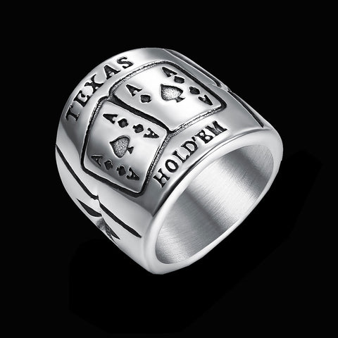 Stainless-Steel---Texas-Hold'em-Gothic-Band-Vintage-Ring-Fashion-Jewelry-for-Men-and-Women---Gothic-Band---Fashion--Jewelry---Accessories
