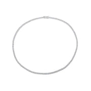 Sterling-Women's-Magnificent-2mm-Round-Cubic-Zirconia-Tennis-Necklace