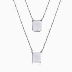 WHITE STERLING SILVER SCAPULAR NECKLACE BY ANTHONY PECORARO X SEVEN50 2