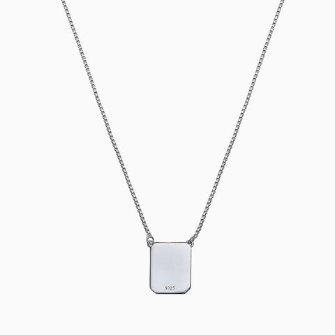 WHITE STERLING SILVER SCAPULAR NECKLACE BY ANTHONY PECORARO X SEVEN50 2