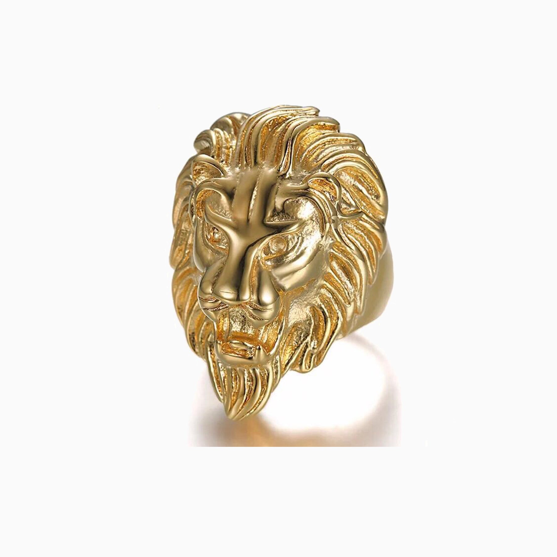 Limited Edition Silver & 18KT Gold Bezel Lion Ring - | Lazaro SoHo