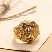 TINY LION HEAD SIGNET RING RING BY SEVEN50