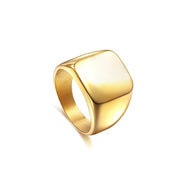 Yellow Stainless Steel Signet Ring by seven50