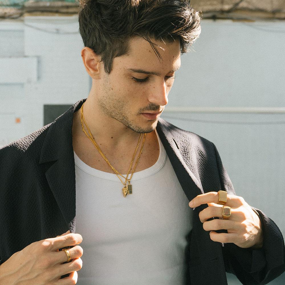 DIEGO BARRUECO 15MM SQUARE RING BY SEVEN50 IN STAINLESS STEEL