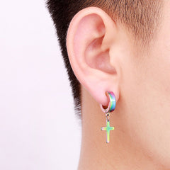 men's-punk-jewelry-stainless-steel-cross-earrings-yellow-gold-plated-cross-pendant-hoop-earrings-5