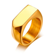 SQUARE BAND SIGNET RING