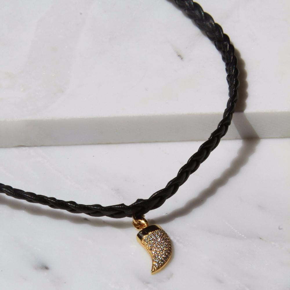 HAATI CHAI X SEVEN50 | KELSO LEATHER CHOKER WITH HORN