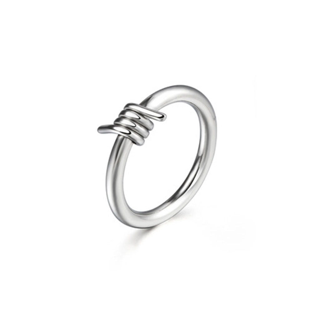 RAZOR WIRE BAND RING in stainless steel BY SEVEN50 – SEVEN50