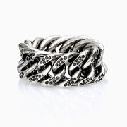 RING - ROCK GOURMETTE RING SEVEN50 FASHION MEN ACCESSORY STERLING SILVER 925 SILVER MADE IN ITALY