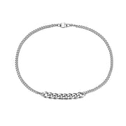 2 SIZES MIAMI CUBAN LINK ( 4 MM + 9MM ) STAINLESS STEEL CHOKER STACKEABLE NECKLACE